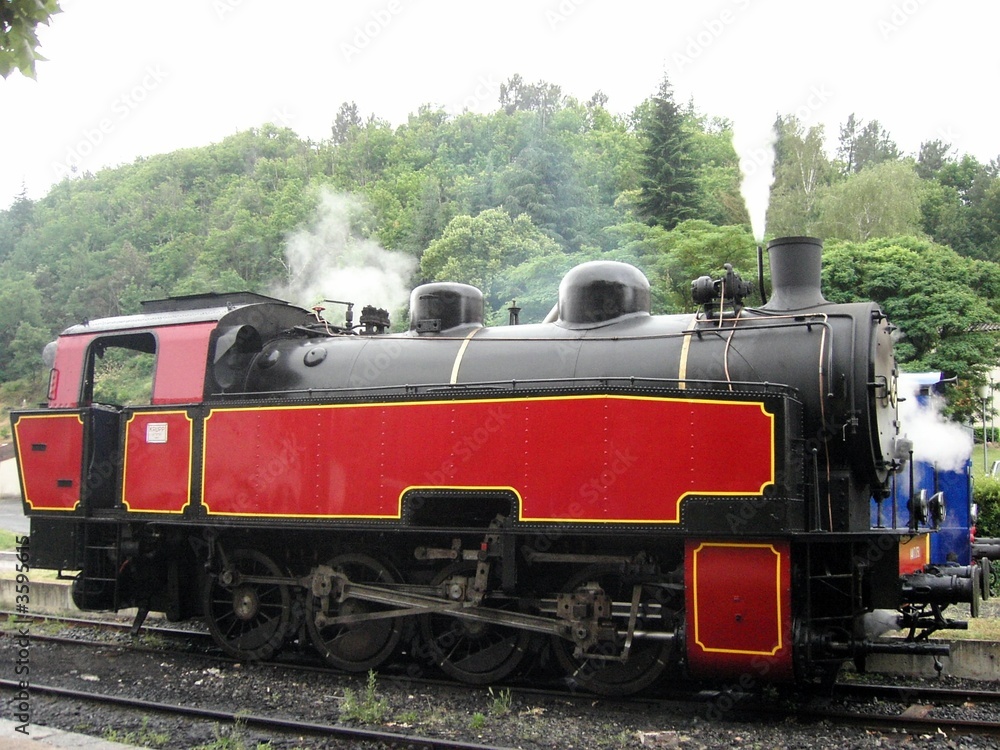 Naklejka premium Lokomotywa parowa