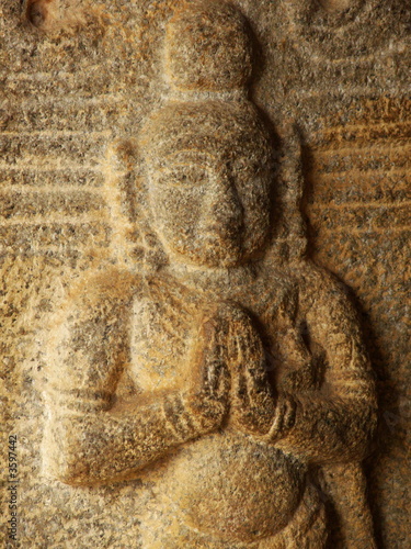 detail of a sculpture at mahabalipurum, tamil nadu, india