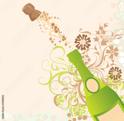 Holiday sparks of a champagne