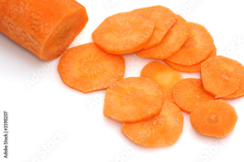 slices of cut carrot