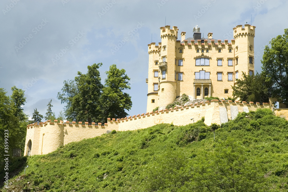 Romantic yellow castle in Schwangau 