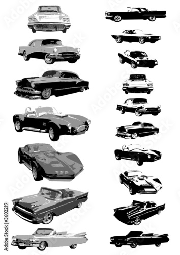 classic cars vector photo