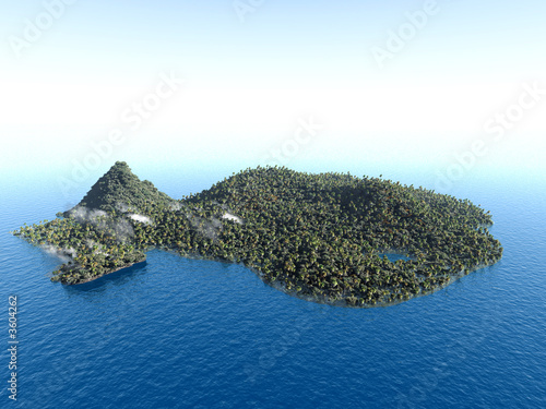 uninhabited island