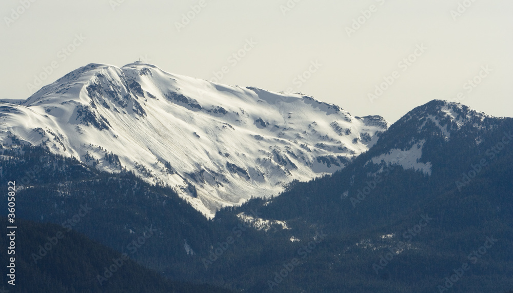 Snow capped mountains near Juneau, Alaska Snow capped mountains near Juneau, Alaska