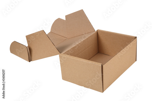 Open cardboard box