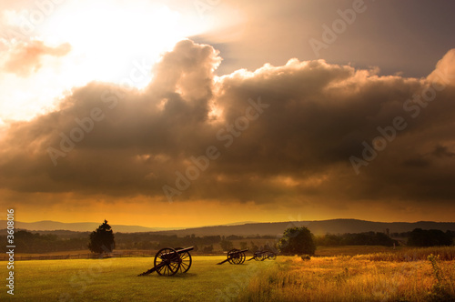 Fotobehang Battlefield Sunrise
