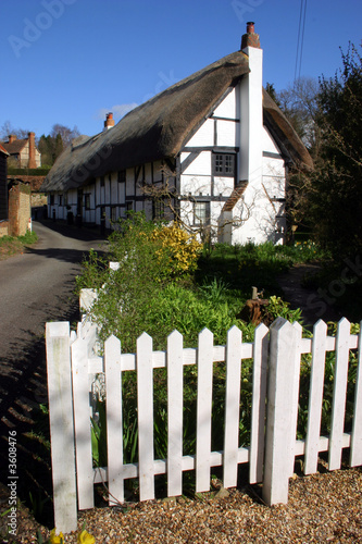 A rustic thatched cottage 