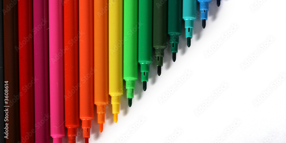 Obraz premium felt tip markers in a diagonal