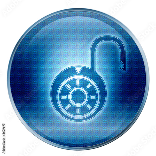 Lock on, icon. (With Clipping Path) photo