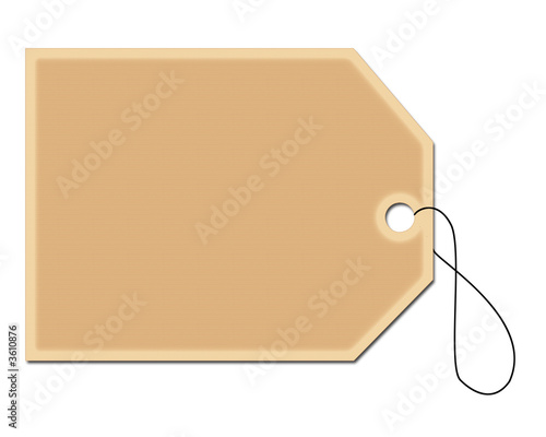 Cartellino del prezzo vuoto. Cartellino di cartone.