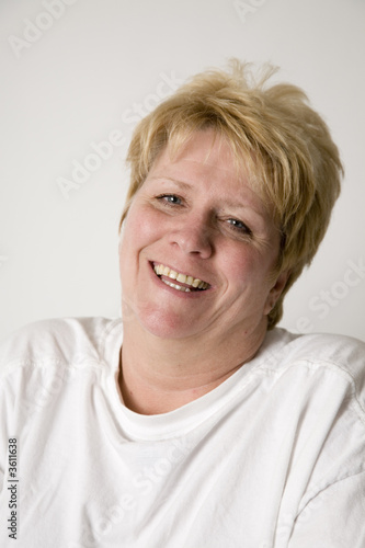 happy mature woman
