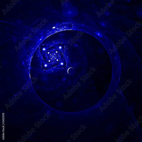 circles in tunnel  in space photo