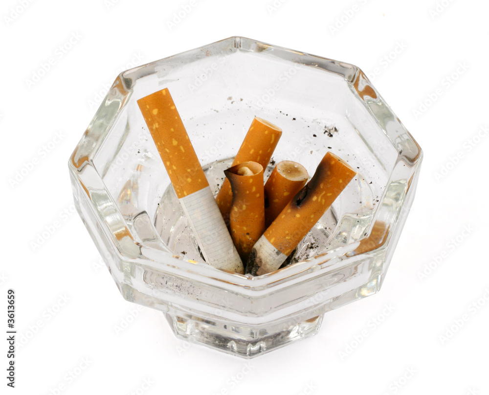 close-up of ashtray isolate don white background close-up of ashtray isolate don white background