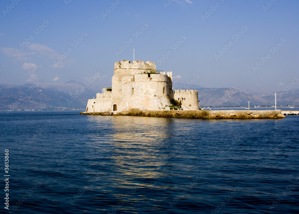 old bourtzi fortress in nafplio greece