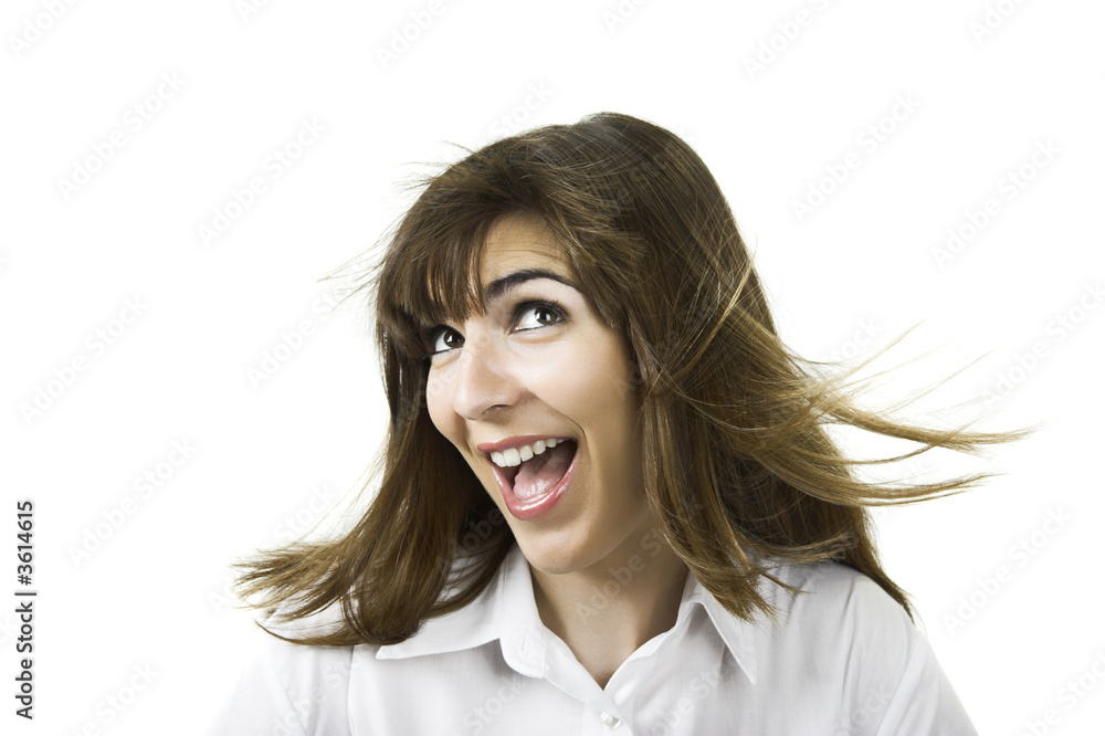 Portrait of a young beautiful woman radiant of hapiness Portrait of a young beautiful woman radiant of hapiness