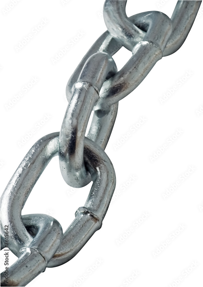 metal chain close up isolated on white metal chain close up isolated on white