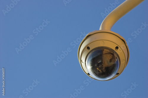 camera on blue sky