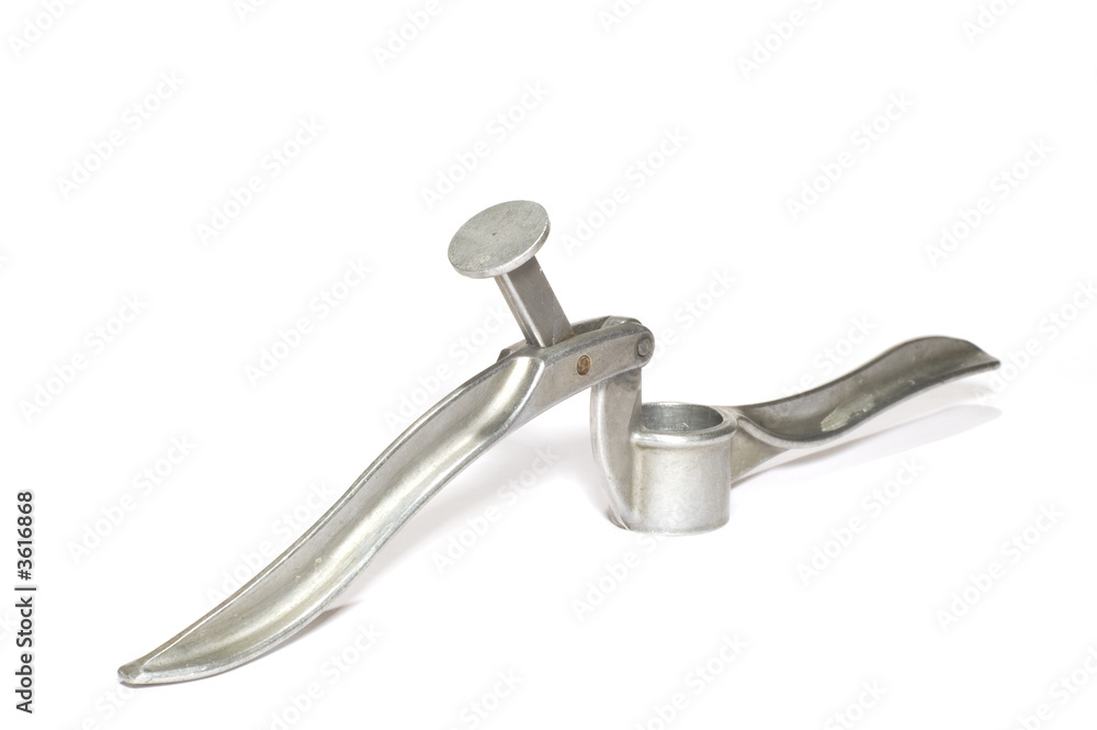 series object on white kitchen utensil - Press for garlic series object on white kitchen utensil - Press for garlic
