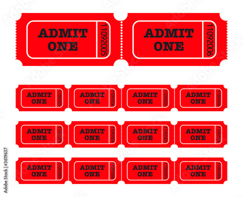 Admit one tickets