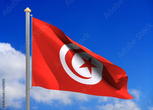 Tunisia flag (include clipping path)
