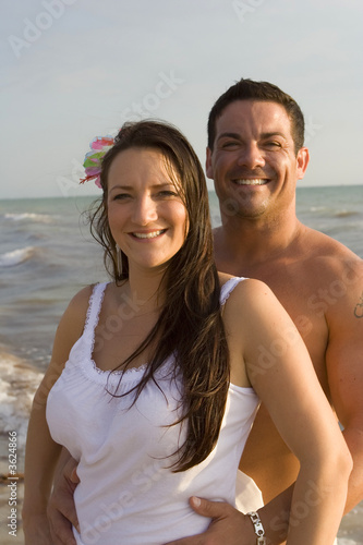 Happy couple on a beach