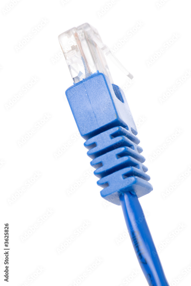 Network Connection Plug close up shot Network Connection Plug close up shot