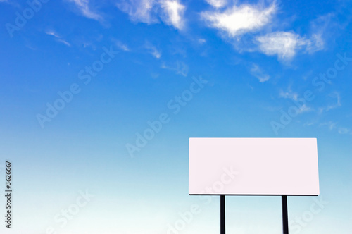 Billboard on a beautiful blue sky -small sign version