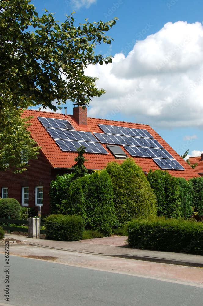 Solaranlage auf einem Wohnhaus