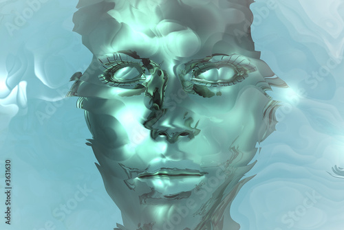 3D render of a womans face