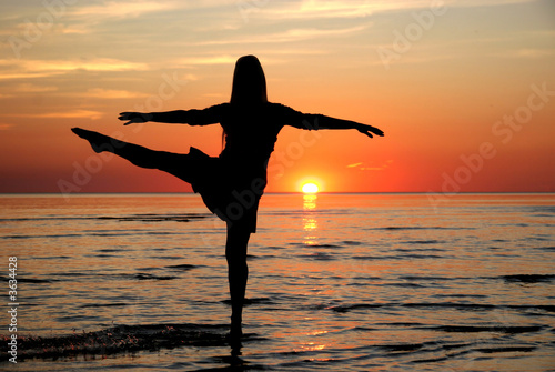 girl dancing in the water