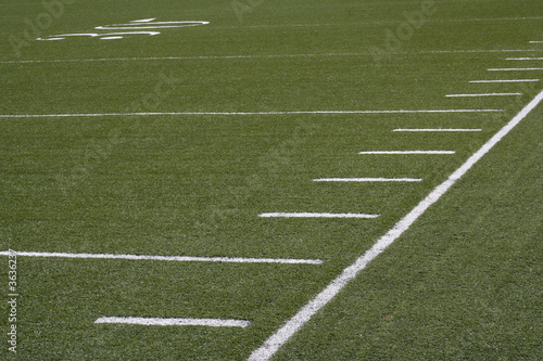 30 yard line on an American football field.