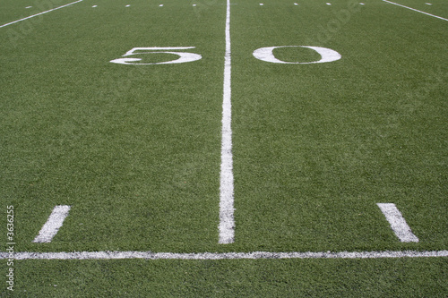 50 yard line on an American football field.