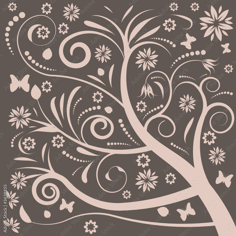 beautiful abstract vector tree design