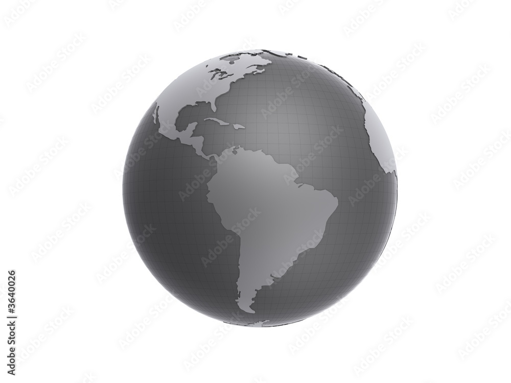 Naklejka premium schwarz/weiß globus