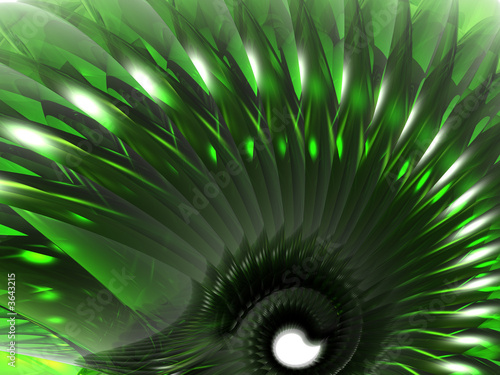 green abstract thing