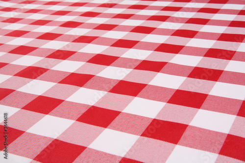 A traditional plaid picnic tablecloth fabric