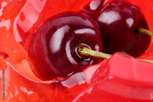 Jelly from a sweet cherry background photo