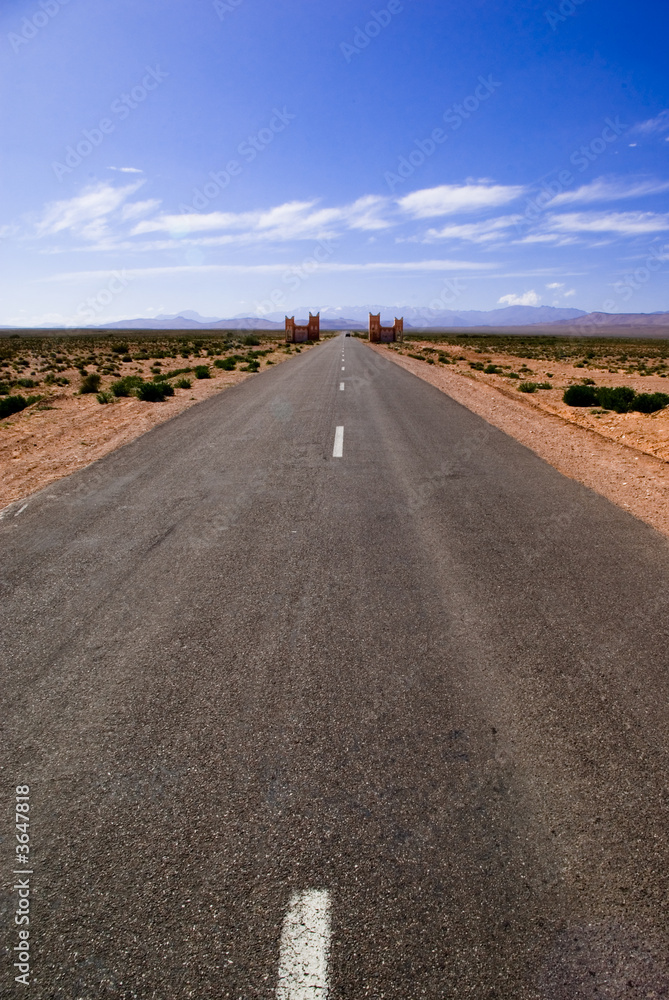 Morocco gate on the road between ouarzazate and dades gorges