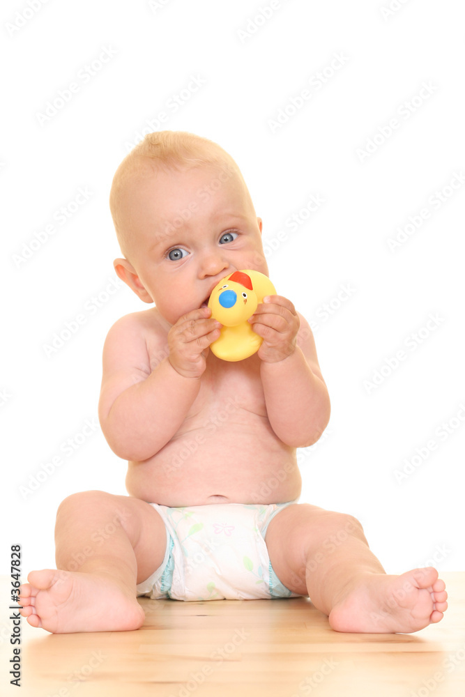 portrait of 8 months baby girl isolated on white portrait of 8 months baby girl isolated on white