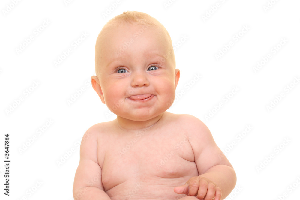 portrait of 8 months baby girl isolated on white portrait of 8 months baby girl isolated on white