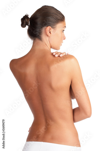 Beautiful woman body - high key shot in studio