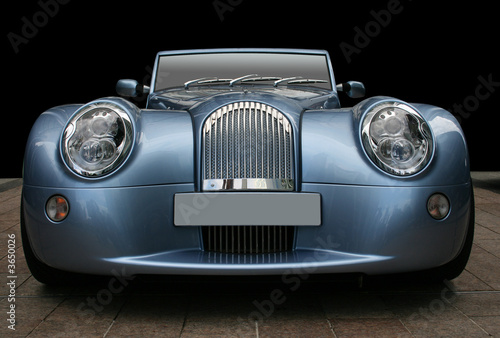 Blue sportscar