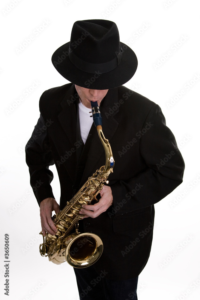 Naklejka premium Sax Player 2