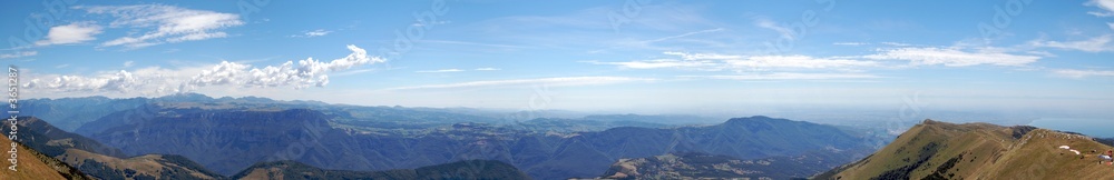 Panorama dal Monte Baldo vicino al lago di Garda