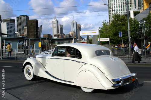 Classic car in Melbourne downtown, Australia