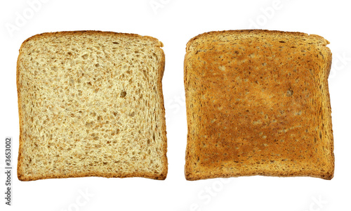 Toast bread, clipping path included