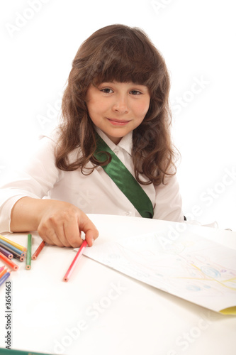 Portrait of a styled children. Theme: education..