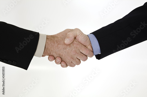 A caucasian businessman shaking hands