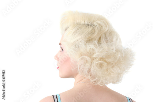 blond face hair make-up females isolated human
