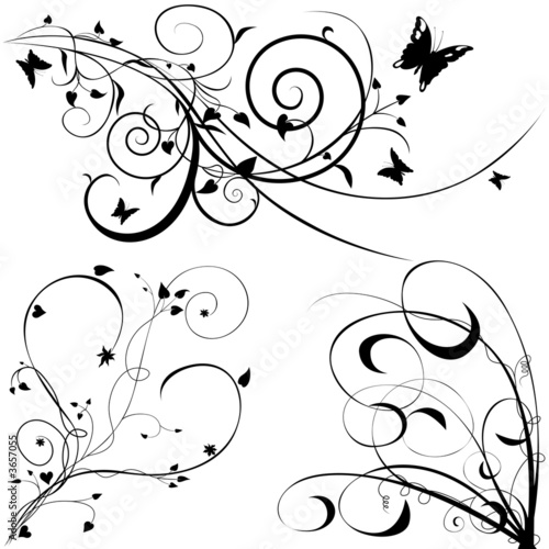 Floral elements A - popular floral segments